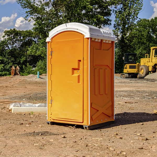 can i customize the exterior of the porta potties with my event logo or branding in Leadwood